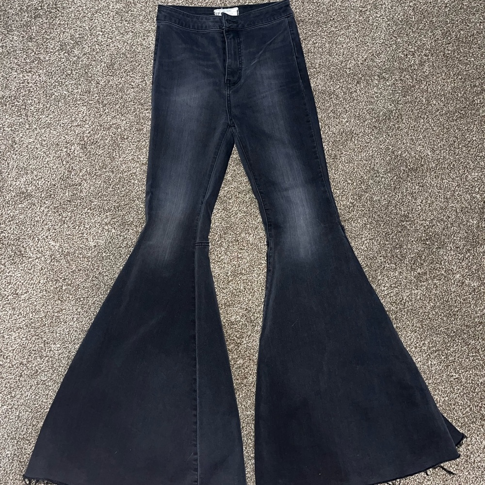 Free People Bellbottom black jeans